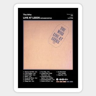 The Who - Live At Leeds (Expanded Edition) Tracklist Album Sticker